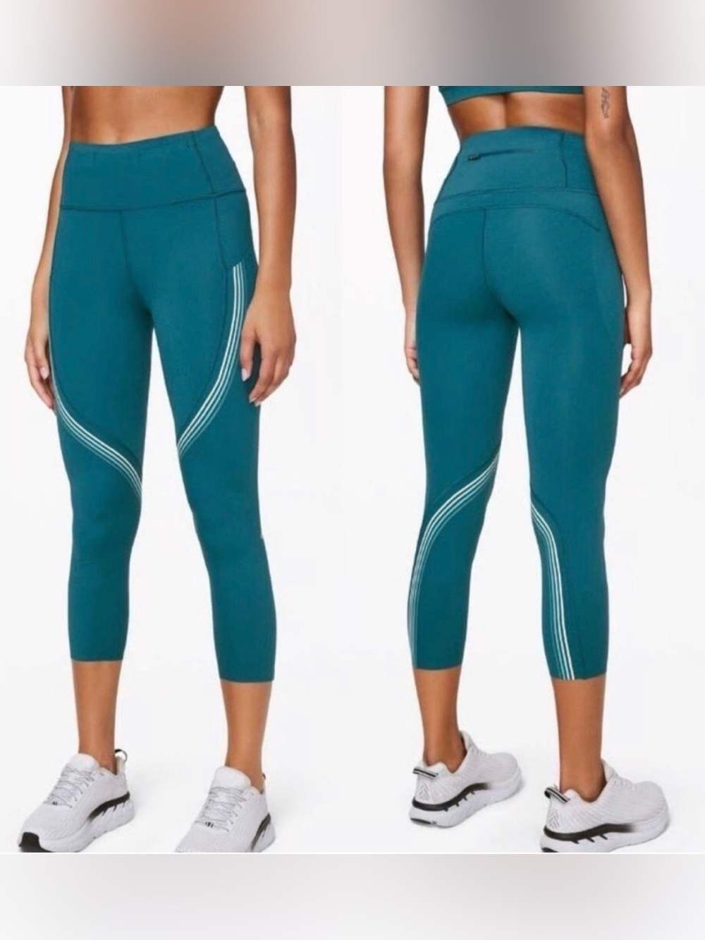 Lululemon Nulux Speed Limit Crop Leggings in Bermuda Teal - Size 6